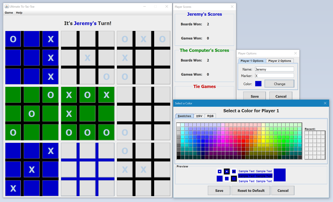 Screenshot of Ultimate Tic-Tac-Toe